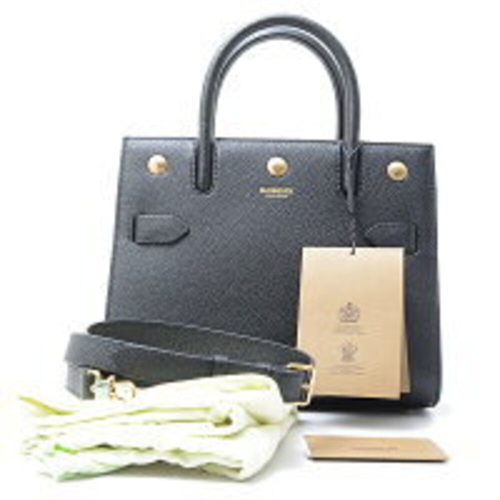 Burberry Baby Title Handbag Shoulder Bag Black - Picture 10 of 10